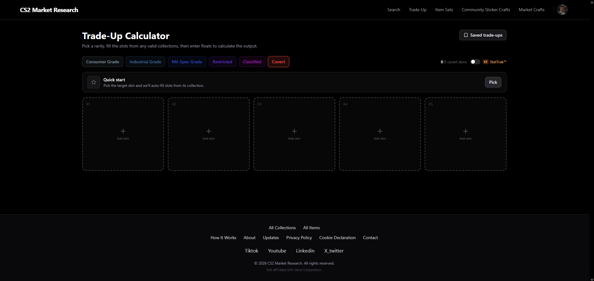 CS2 Trade-Up Calculator & Simulator – Free CSGO Trade Up Calc