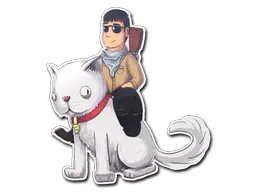 Sticker | T On Cat Sticker | T On Cat