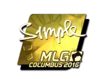 Sticker | s1mple (Gold) | MLG Columbus 2016
