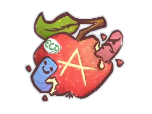 Sticker | Apple A Day (Glitter)