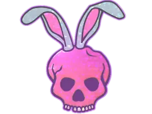 Sticker | Skull Bunny (Glitter)