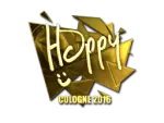 Sticker | Happy (Gold) | Cologne 2016