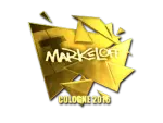 Sticker | markeloff (Gold) | Cologne 2016