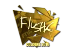 Sticker | flusha (Gold) | Cologne 2016