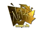 Sticker | NiKo (Gold) | Cologne 2016