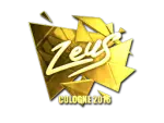 Sticker | Zeus (Gold) | Cologne 2016