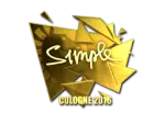 Sticker | s1mple (Gold) | Cologne 2016
