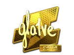 Sticker | gla1ve (Gold) | Atlanta 2017