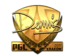 Sticker | dennis (Gold) | Krakow 2017