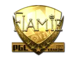 Sticker | flamie (Gold) | Krakow 2017