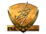Sticker | Zeus (Gold) | Krakow 2017