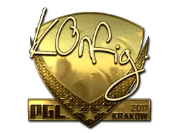 Sticker | k0nfig (Gold) | Krakow 2017 Sticker | k0nfig (Gold) | Krakow 2017