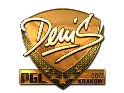 Sticker | denis (Gold) | Krakow 2017 Sticker | denis (Gold) | Krakow 2017
