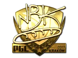 Sticker | NBK- (Gold) | Krakow 2017 Sticker | NBK- (Gold) | Krakow 2017