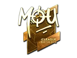 Sticker | mou (Gold) | Boston 2018 Sticker | mou (Gold) | Boston 2018