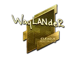 Sticker | wayLander (Gold) | Boston 2018 Sticker | wayLander (Gold) | Boston 2018