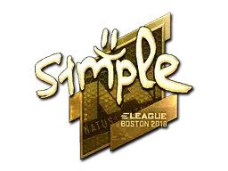 Sticker | s1mple (Gold) | Boston 2018 Sticker | s1mple (Gold) | Boston 2018