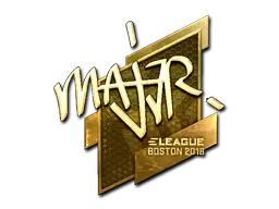 Sticker | MAJ3R (Gold) | Boston 2018 Sticker | MAJ3R (Gold) | Boston 2018
