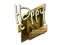 Sticker | Happy (Gold) | Boston 2018 Sticker | Happy (Gold) | Boston 2018