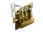 Sticker | Happy (Gold) | Boston 2018