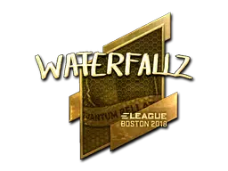 Sticker | waterfaLLZ (Gold) | Boston 2018 Sticker | waterfaLLZ (Gold) | Boston 2018