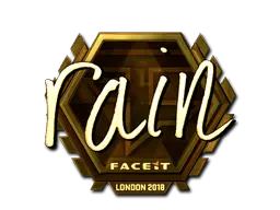 Sticker | rain (Gold) | London 2018 Sticker | rain (Gold) | London 2018