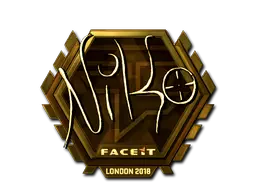 Sticker | NiKo (Gold) | London 2018
