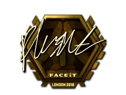Sticker | flusha (Gold) | London 2018