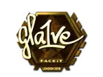 Sticker | gla1ve (Gold) | London 2018