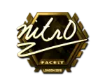 Sticker | nitr0 (Gold) | London 2018
