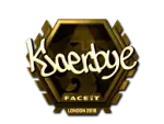 Sticker | Kjaerbye (Gold) | London 2018