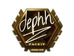 Sticker | dephh (Gold) | London 2018