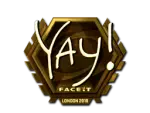Sticker | yay (Gold) | London 2018