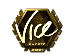 Sticker | vice (Gold) | London 2018 Sticker | vice (Gold) | London 2018