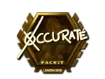 Sticker | xccurate (Gold) | London 2018