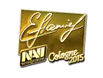Sticker | flamie (Gold) | Cologne 2015