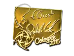 Sticker | f0rest (Gold) | Cologne 2015