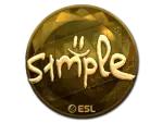 Sticker | s1mple (Gold) | Katowice 2019
