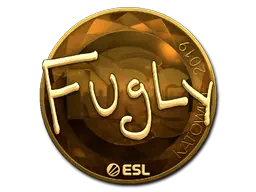 Sticker | FugLy (Gold) | Katowice 2019 Sticker | FugLy (Gold) | Katowice 2019