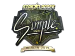 Sticker | s1mple (Gold) | Berlin 2019