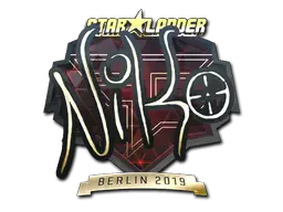 Sticker | NiKo (Gold) | Berlin 2019 Sticker | NiKo (Gold) | Berlin 2019