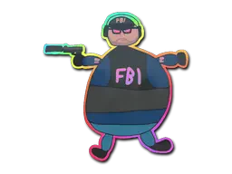 Sticker | Poorly Drawn FBI (Holo) Sticker | Poorly Drawn FBI (Holo)