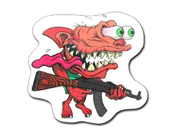 Sticker | Red Shark Shooter Sticker | Red Shark Shooter