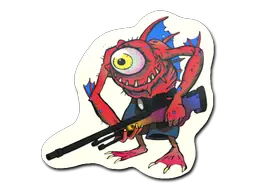 Sticker | Red Cyclawps Sticker | Red Cyclawps