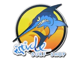 Sticker | Ocean Sunset Stabbyfish Sticker | Ocean Sunset Stabbyfish