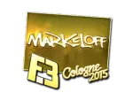 Sticker | markeloff (Gold) | Cologne 2015
