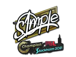 Sticker | s1mple | Stockholm 2021 Sticker | s1mple | Stockholm 2021