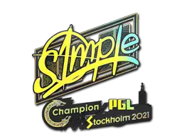 Sticker | s1mple (Holo) | Stockholm 2021 Sticker | s1mple (Holo) | Stockholm 2021