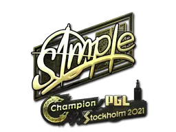 Sticker | s1mple (Gold) | Stockholm 2021 Sticker | s1mple (Gold) | Stockholm 2021