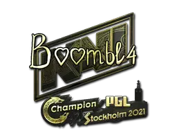 Sticker | Boombl4 (Gold) | Stockholm 2021 Sticker | Boombl4 (Gold) | Stockholm 2021